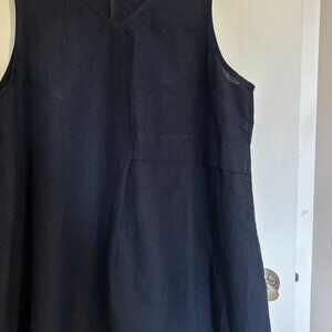 Dark Navy Blue, Sleeveless Tunic